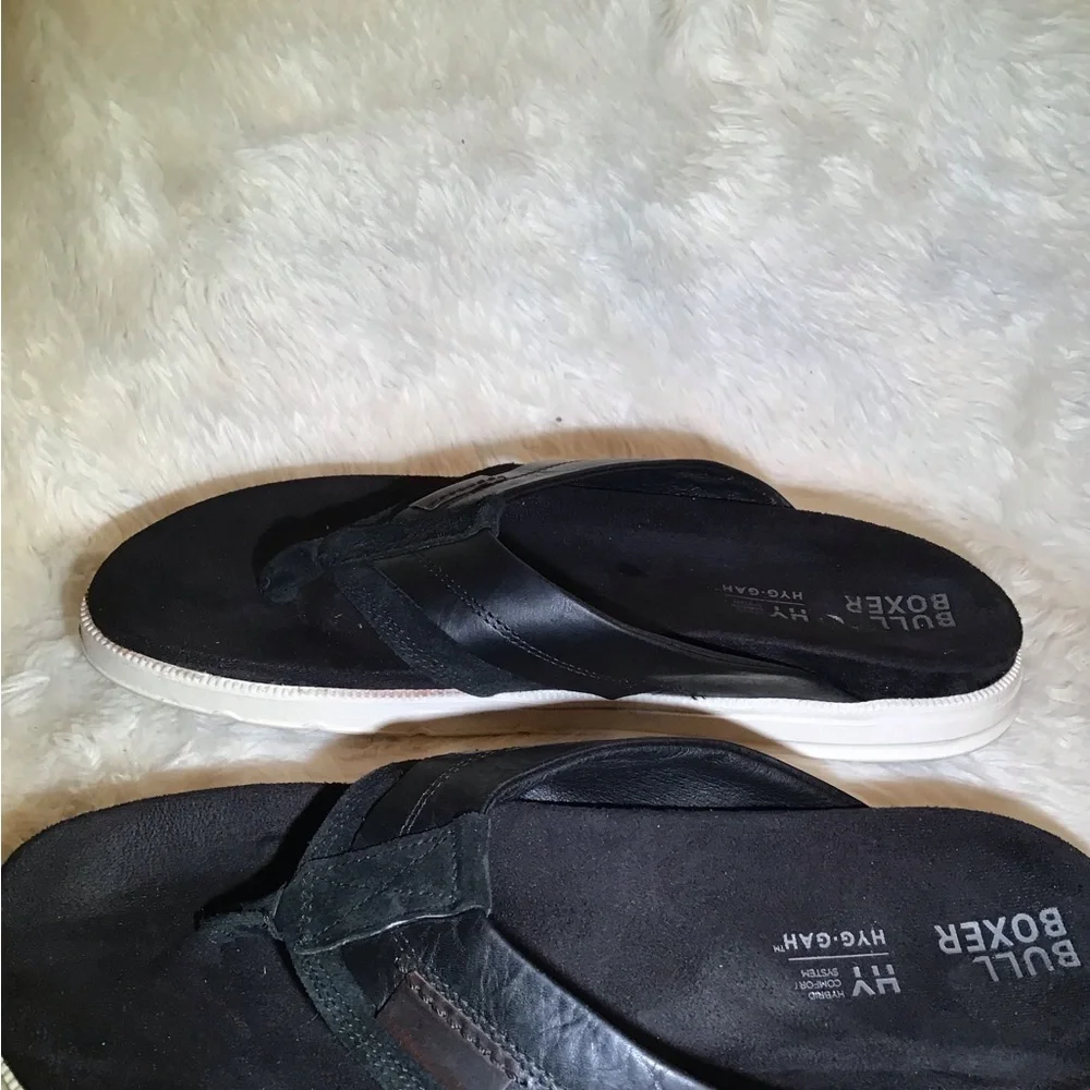 Bull boxer ennis black leather sandal size 11